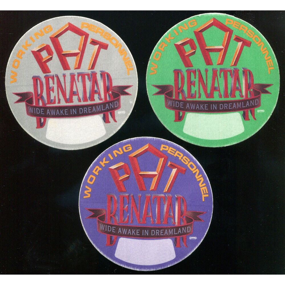 Vintage 1988 Pat Benatar Concert Working Personnel Backstage Pass Lot of 3